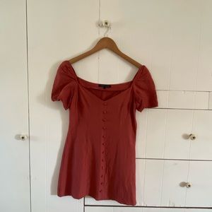 Button up mini dress